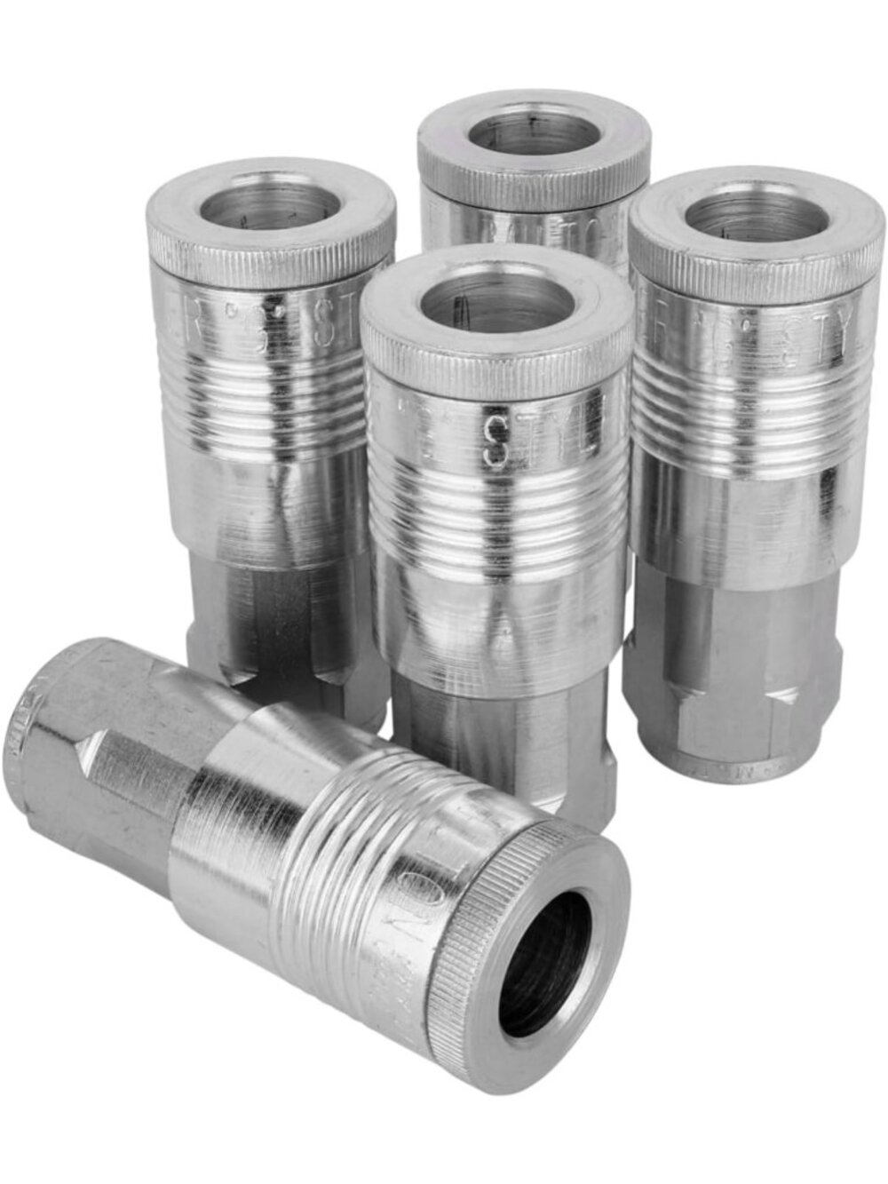Industrial Air Coupler Set, G-Style Quick Connect, 1/2" FNPT Steel Fittings (5